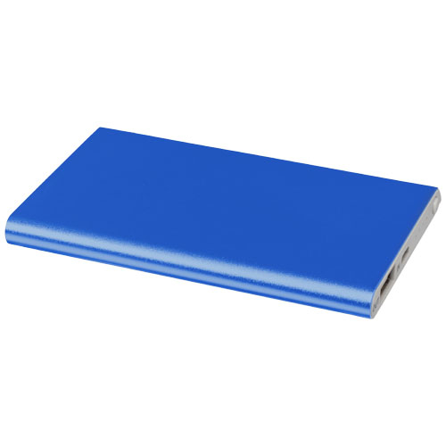 Batterie de secours publicitaire en aluminium de 4000 mAh - PEP Bleu royal